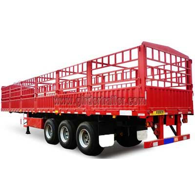 Tri axles Fencing semi trailer,sidel grill cargo trailer Tri axles Fencing semi trailer,sidel grill cargo trailer