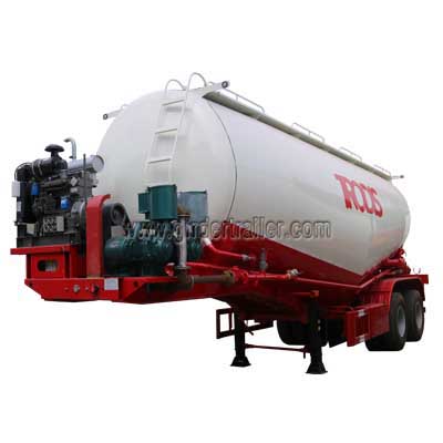2 axles Bulk cement tank semi trailer