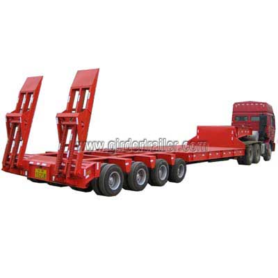 4 rows 8 axis drop deck trailer，120 tons lowboy