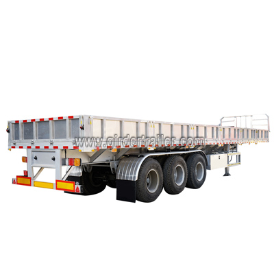 Aluminum drop side wall semi trailer,alloy cargo flatbed trailer