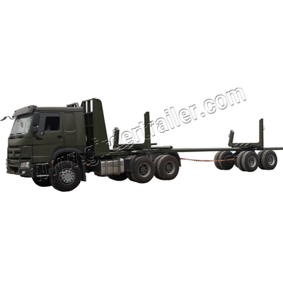 HOWO Log towing trailer with truck tractor 