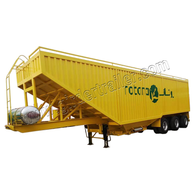 3 axles Hopper Silo wheat trailer,grain semi trailer