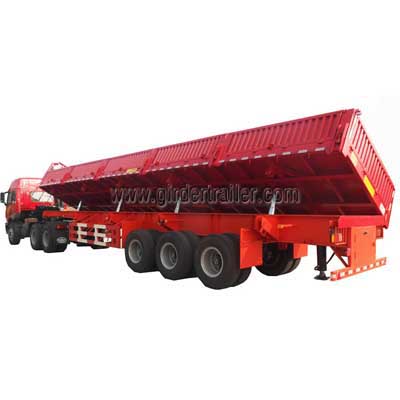 3 axles side dump semi trailer 