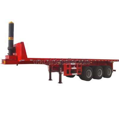 3 axles flatbed dump semi trailer,Flat deck tipper trailer