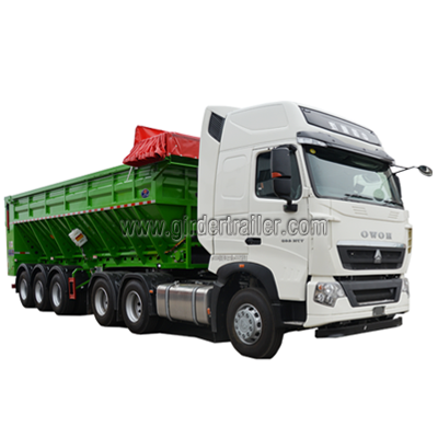 Conveyor belt type dump semi trailer