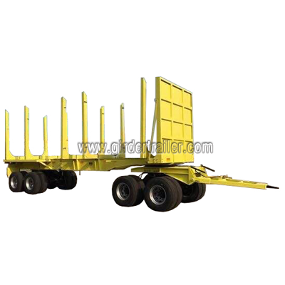 Log towing draw bar trailer,timber full trailer