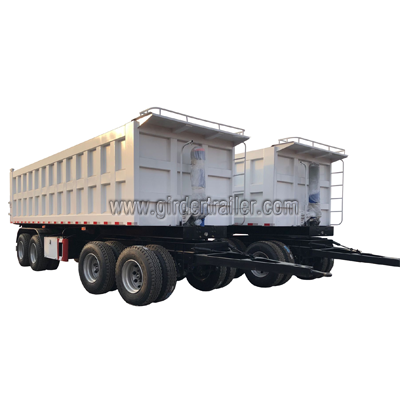 Hydraulic dump draw bar trailer,tipper full trailer