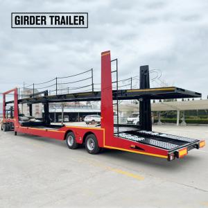 Screw lifting 2 axles car hauler semi trailer for Russia