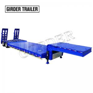 2 Row of 8 Expando Lowboy, 4 axles lines low bed trailer