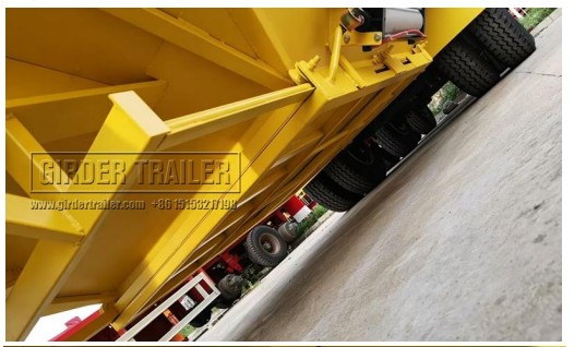 Hopper trailer underside axle detail