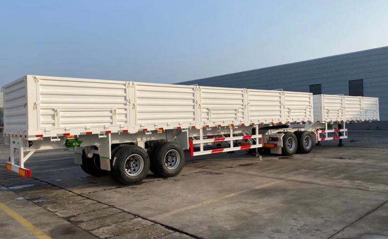 Superlink drop side trailer white pair