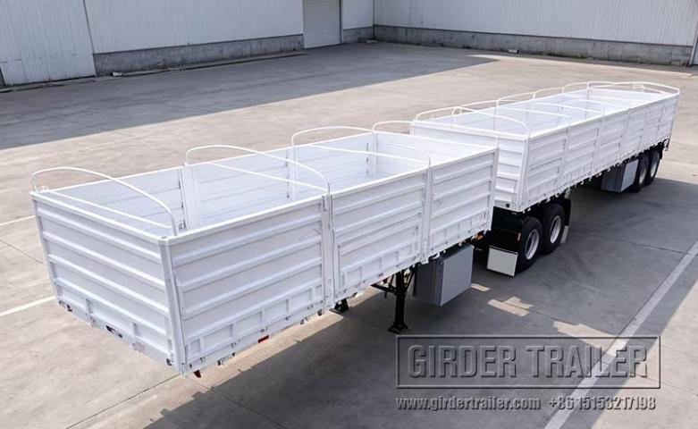Superlink drop side trailer white pair loaded