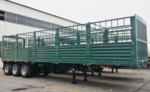 Green stake fence drop side trailer