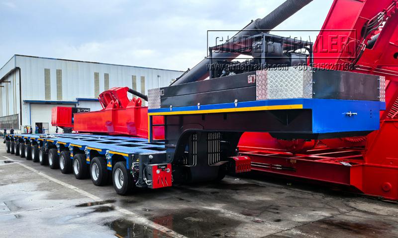 Modular trailer gooseneck detail