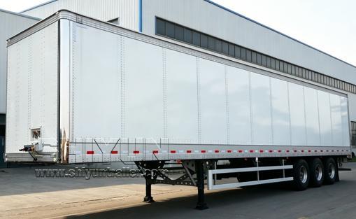 Aluminum box trailer white