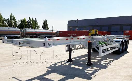 Skeleton container trailer with SHIYUN branding