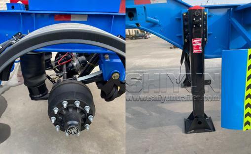 Axle suspension close-up detail