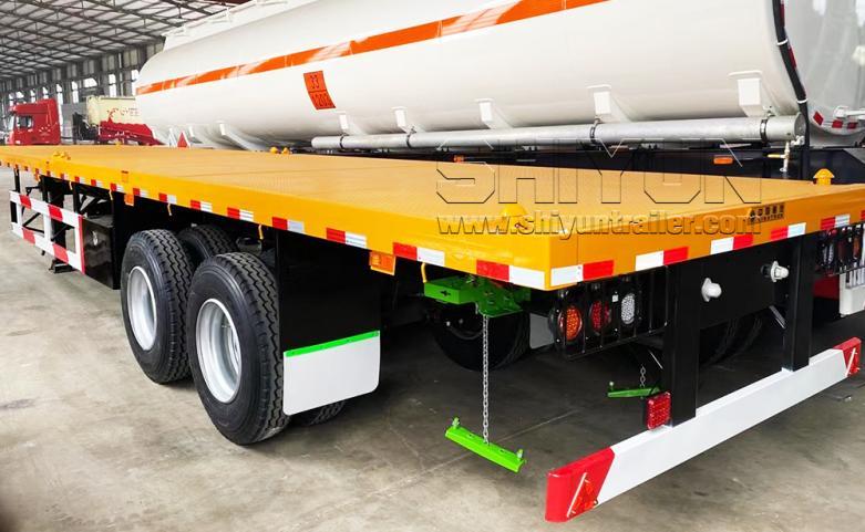 40 45ft flatbed trailer with tank load