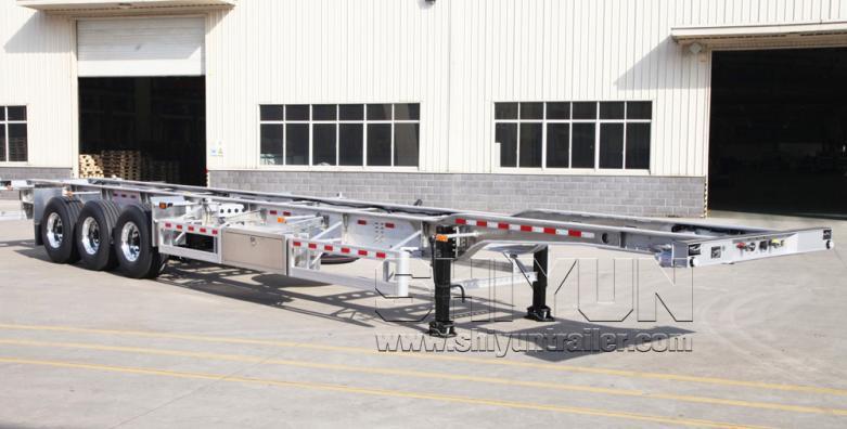 Aluminum skeleton container semi trailer