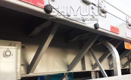 Wing van trailer underside beam detail