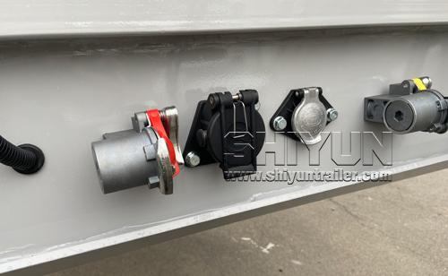 Wing van trailer electrical connectors detail