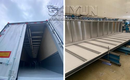 Wing van trailer rear door and panel manufacturing