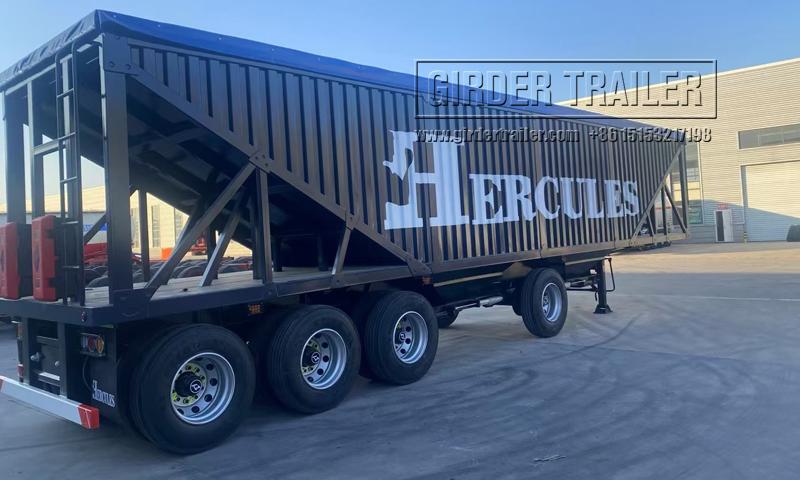 Hercules branded dark hopper silo trailer