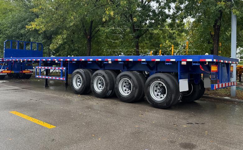 4 axles flatbed trailer