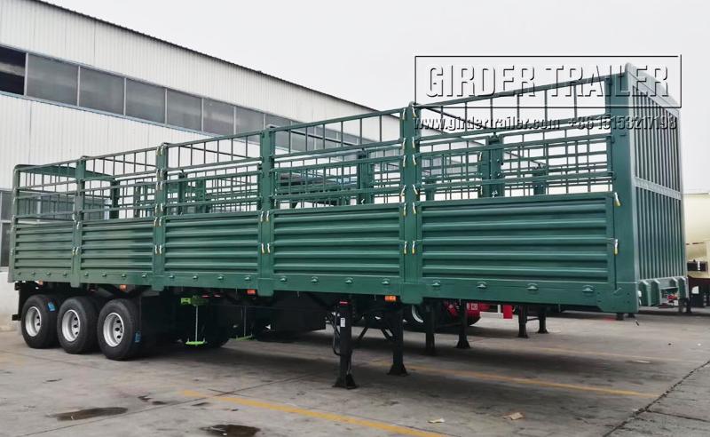Green fence semi trailer panel