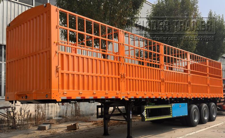 Orange fence semi trailer panel