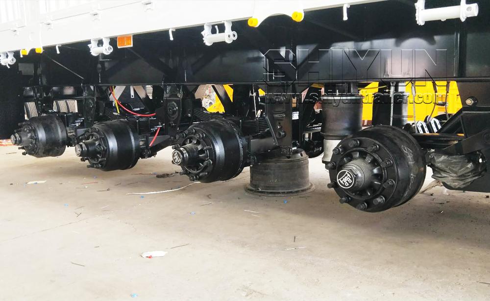 Multi axle suspension detail black chassis