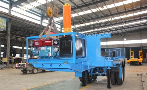 2 axles 20ft skeleton dump trailer