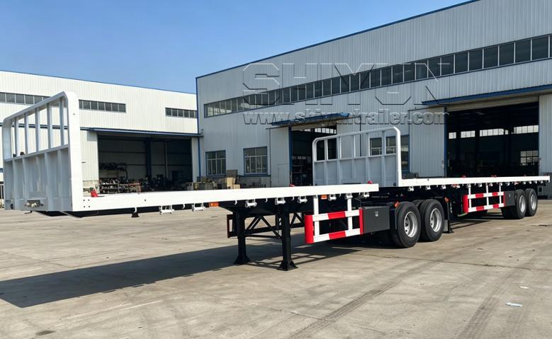 Superlink flatbed trailer white warehouse