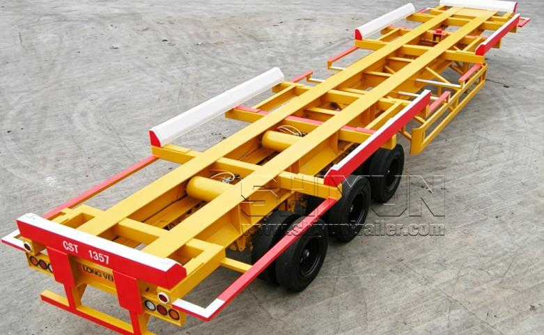 Terminal trailer bomb cart yellow with red buffers