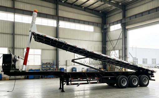 3 axles 40ft flatbed dump trailer
