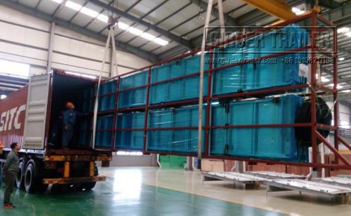 Blue box components packed for shipment