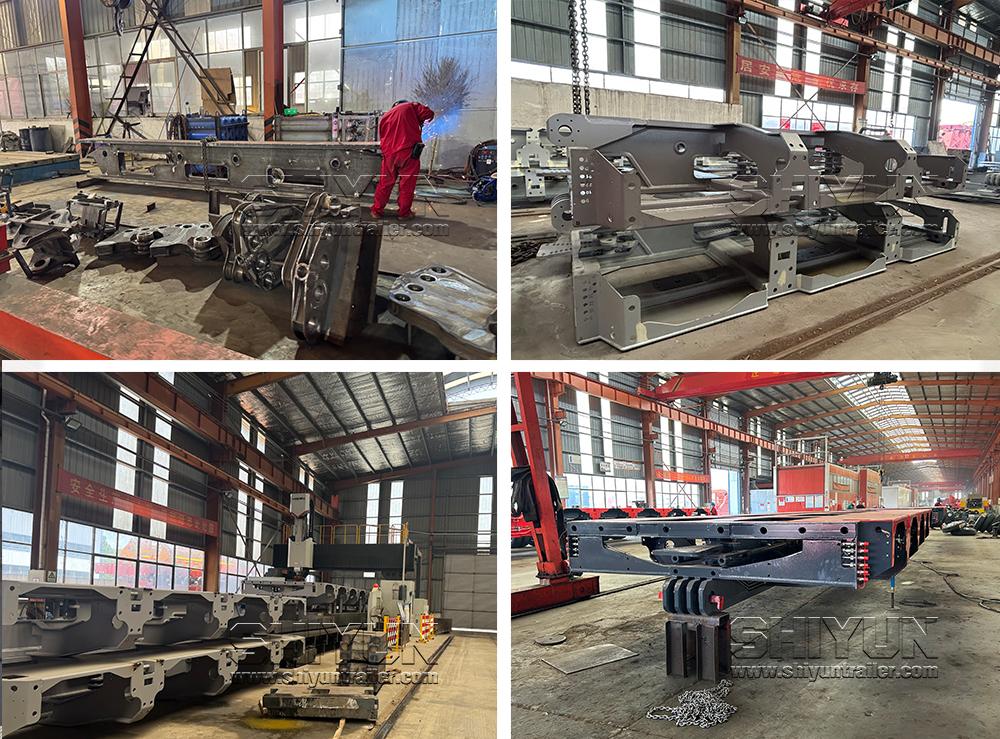 Chassis fabrication, welding, CNC machining and final frame production photos