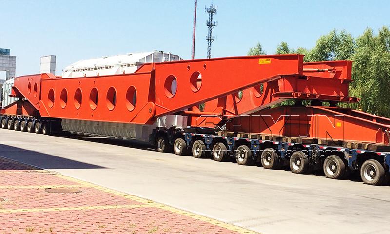 Successful case: girder trailer transport